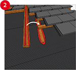 Flowable sealant for sealing of underroof - nail staples