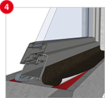 Preparation of the substrate for self-adhesive joint tapes on window and door jambs with