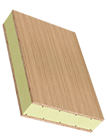 Composite panels Plywood on both sides, PUR/AL core