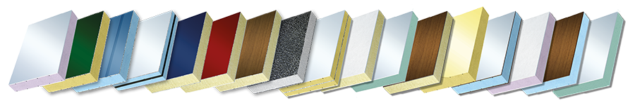 Collage with different kinds of composite panels